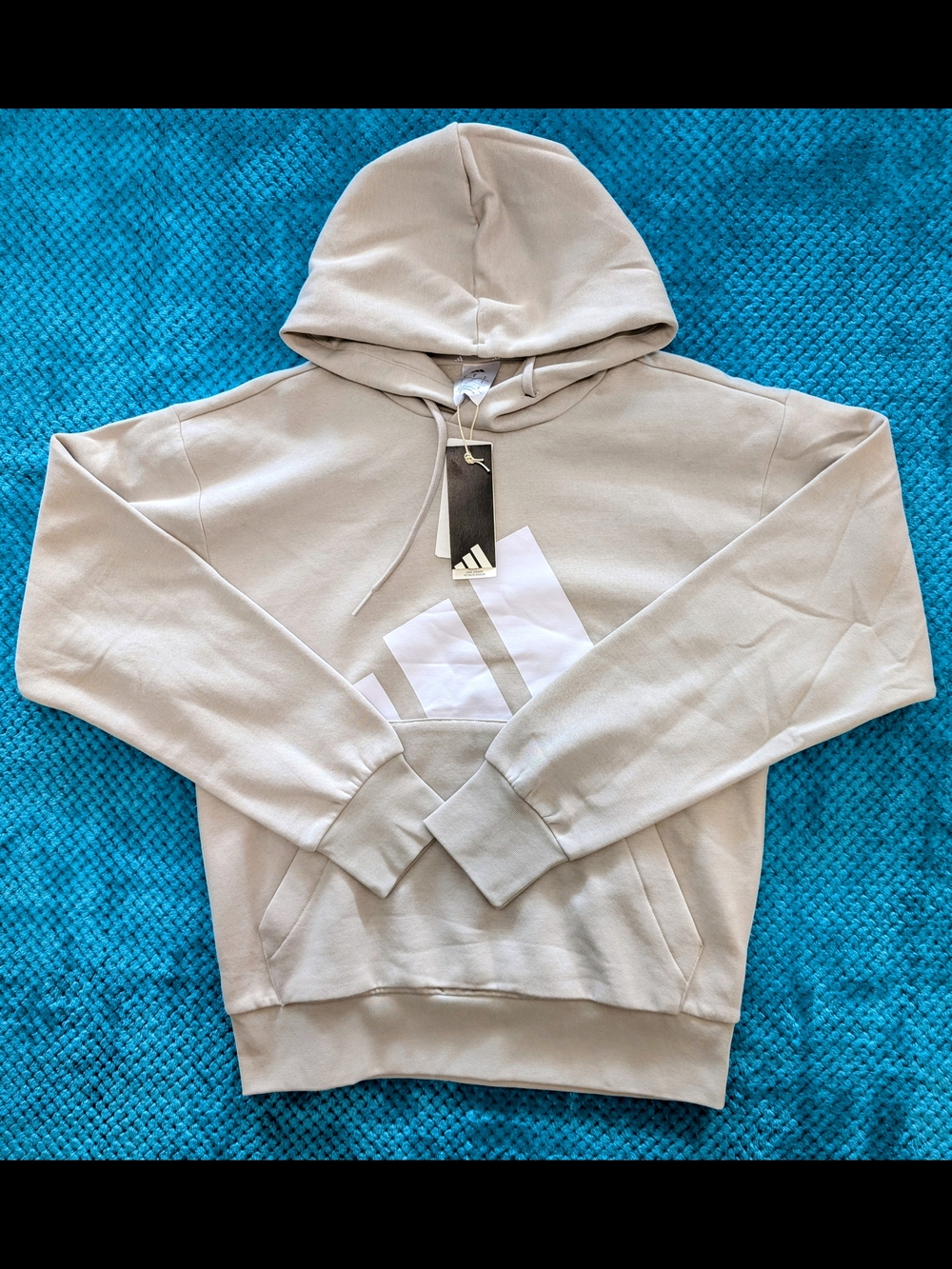 adidas Originals Beige Cream Logo Pullover Hoodie